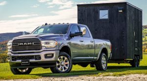 2022 Ram 2500 holding a tiny truck