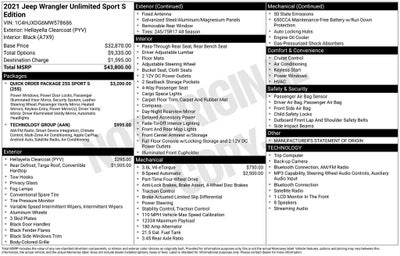 2021 Jeep Wrangler Unlimited Sport S