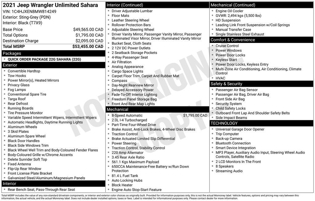 2021 Jeep Wrangler Unlimited Sahara