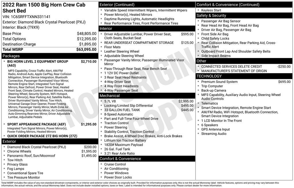 2022 RAM 1500 Big Horn/Lone Star