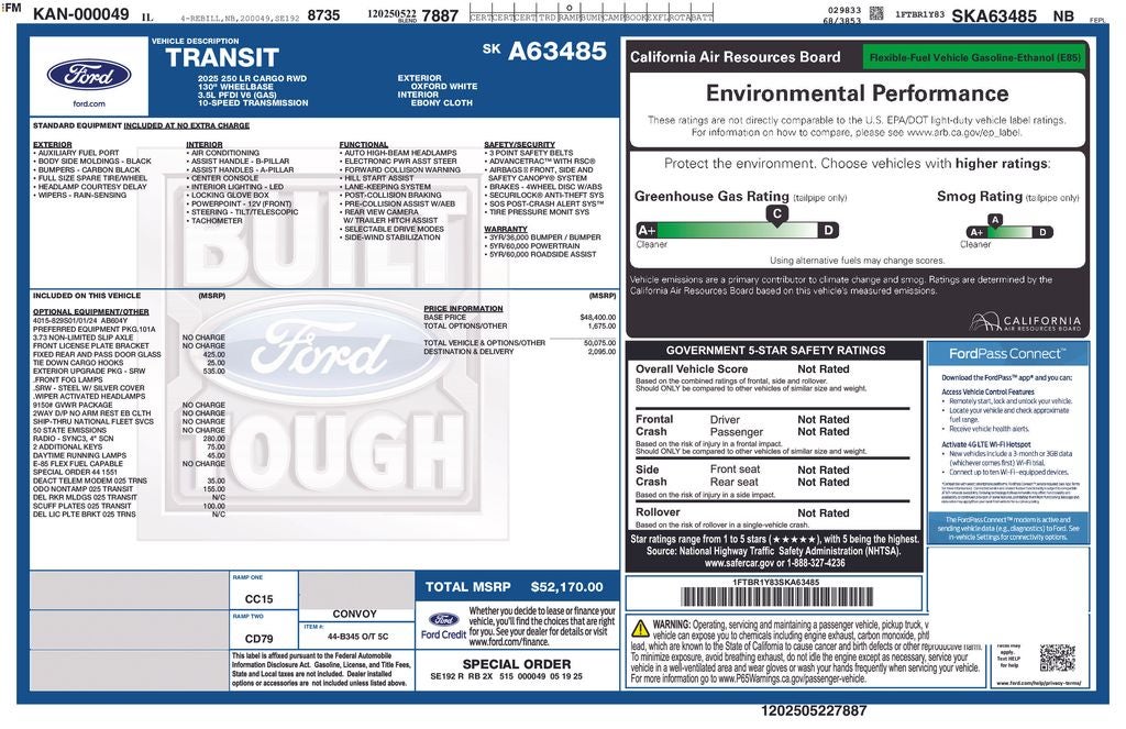 2025 Ford Transit-250 Base