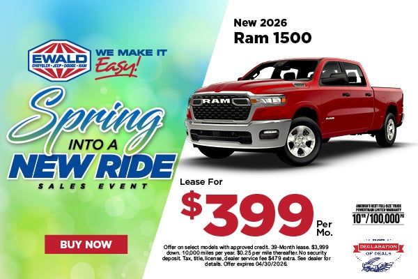 2026 Ram 1500 Lease for $399 per mo