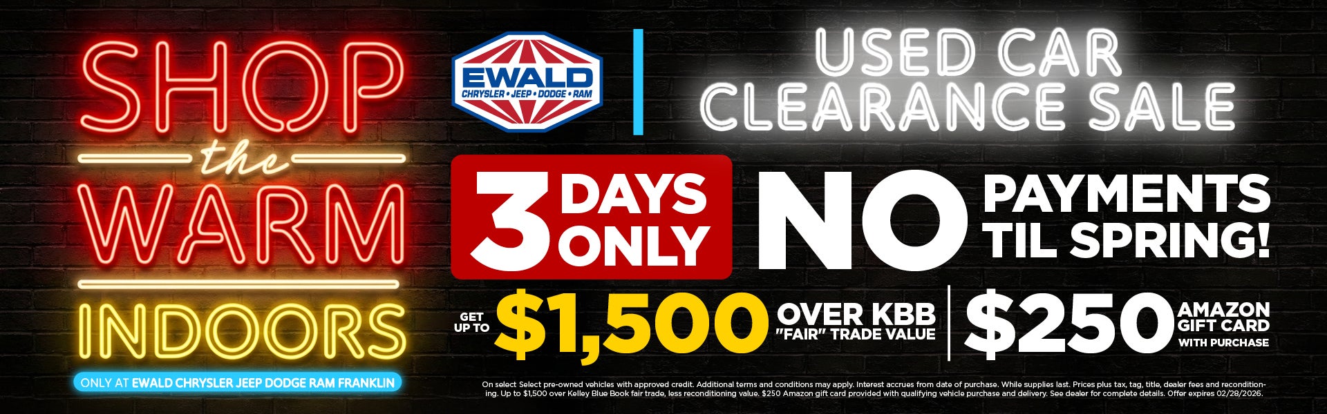 Used Car Clearance Sale!