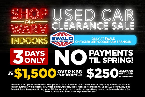 Used Car Clearance Sale!