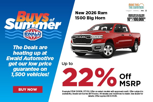 2026 Ram 1500 Big Horn up to 22% off MSRP