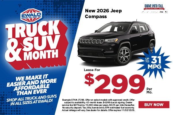 2026 Jeep Compass Lease $299