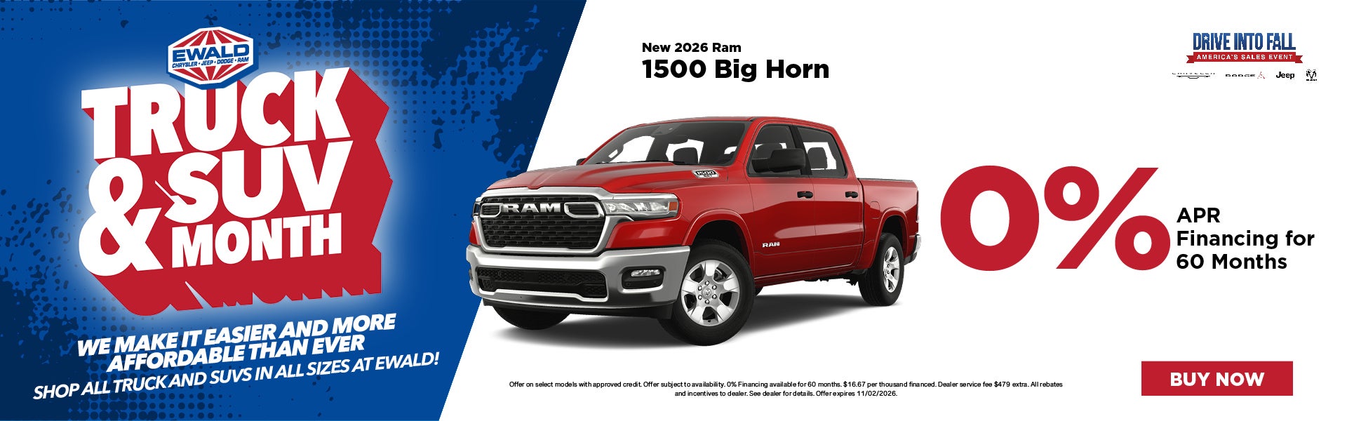 2026 Ram 1500 Big Horn 0% APR