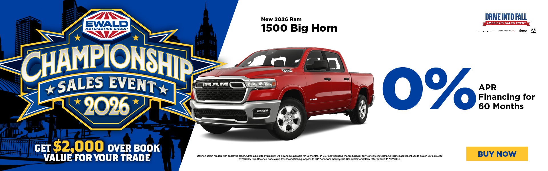 2026 Ram 1500 Big Horn 0% APR