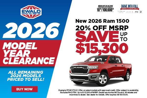 2026 Ram 1500 20% off MSRP